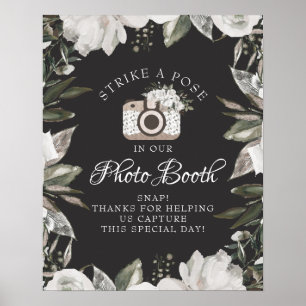 Cherish Floral Photo Booth Wedding Sign Poster