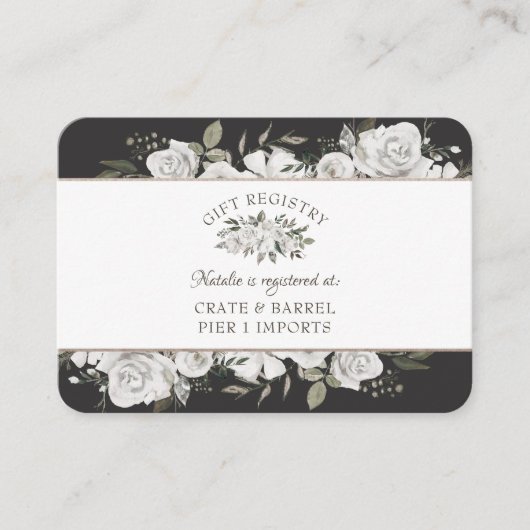  Cherish Floral Vrijgezellenfeest Gift Registry Informatiekaartje (Voorkant)