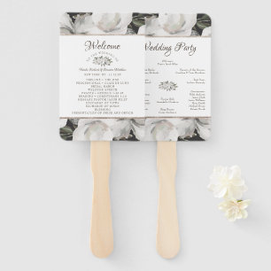  Cherish Floral Wedding Ceremony Programma Handwaaier