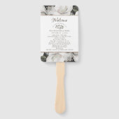  Cherish Floral Wedding Ceremony Programma Handwaaier (Voorkant)