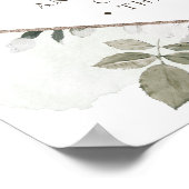  Cherish Floral Wedding Open Bar Teken Poster (Hoek)