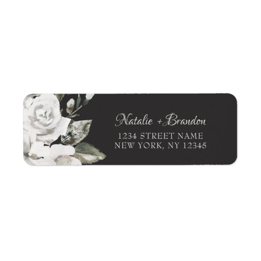 Cherish Floral Wedding Retouradres Etiket (Voorkant)