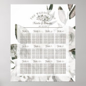  Cherish Floral Wedding Table Seating Chart Poster (Voorkant)