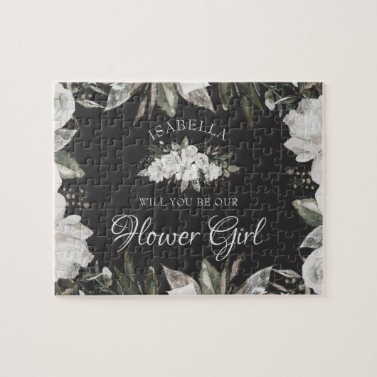 Cherish Floral Wees ons Bloemenmeisje-voorstel Legpuzzel (Horizontaal)