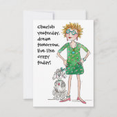 Cherish gisteren, droom morgen, leef als gek (Voorkant)