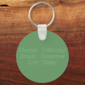 Cherish green sleutelhanger (Voorkant)