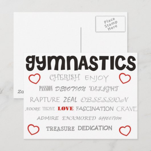 Cherish Gymnastics Briefkaart (Voorkant / Achterkant)