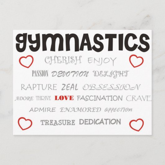 Cherish Gymnastics Briefkaart (Voorkant)