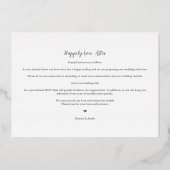 Cherish Initials Colorful Floral Wreath Wedding Folie Uitnodiging (Achterkant)