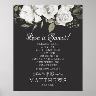 Cherish Love is Sweet Treat Wedding Sign Poster