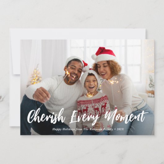 cherish merry christmas holiday card feestdagenkaart (Voorkant)