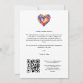 Cherish Modern Pride Rainbow Heart Photo Wedding Save The Date (Achterkant)