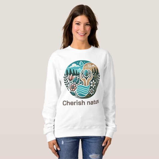 Cherish nature trui (Voorkant volledig)