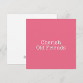 Cherish Old Friends Note Card Notitiekaartje (Voorkant / Achterkant)