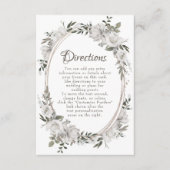 Cherish Oval Floral Wedding Routebeschrijving Informatiekaartje (Voorkant)