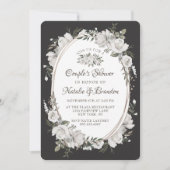 Cherish Oval Lijst Couple's Trouwdouche Kaart (Voorkant)