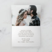  Cherish Roos Bloemen Custom Wedding Foto Bedankkaart (Binnen)