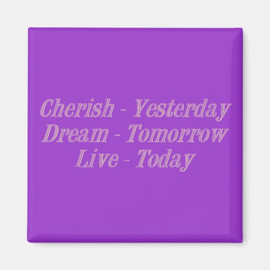 Cherish roze magneet (Voorkant)
