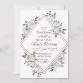  Cherish Rozen Diamond Bridal Brunch Shower Kaart (Voorkant)