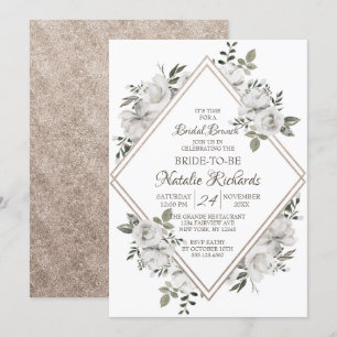 Cherish Rozen Diamond Bridal Brunch Shower Kaart