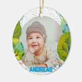 Cherish the Magic: Your Woodland First Christmas  Keramisch Ornament (Links)