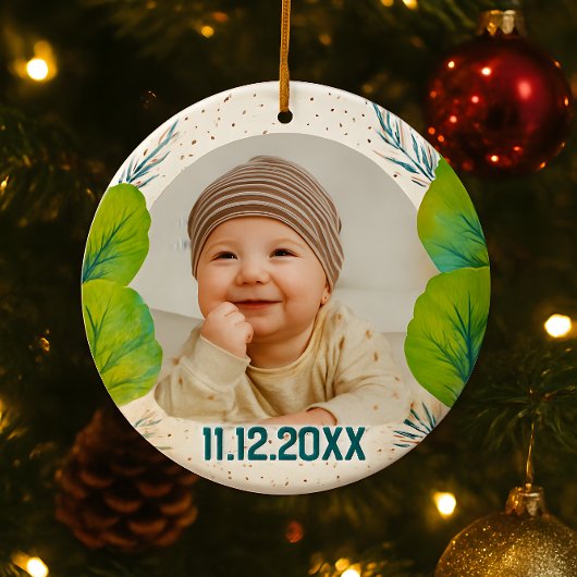 Cherish the Magic: Your Woodland First Christmas  Keramisch Ornament