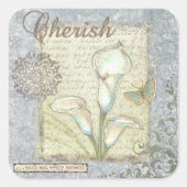 Cherish Vierkante Sticker (Voorkant)