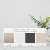 Cherish Wedding Color Swatch Palette Kaart (Staand voorkant)