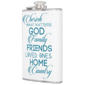 Cherish What matter Blauwgroen Heupfles (Links)