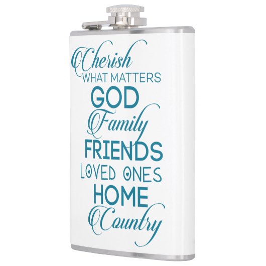 Cherish What matter Blauwgroen Heupfles (Links)