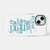 Cherish What matter Blauwgroen iPhone 15 Case (Achterkant horizontaal)