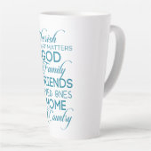 Cherish What matter Blauwgroen Latte Mok (Rechterhoek)