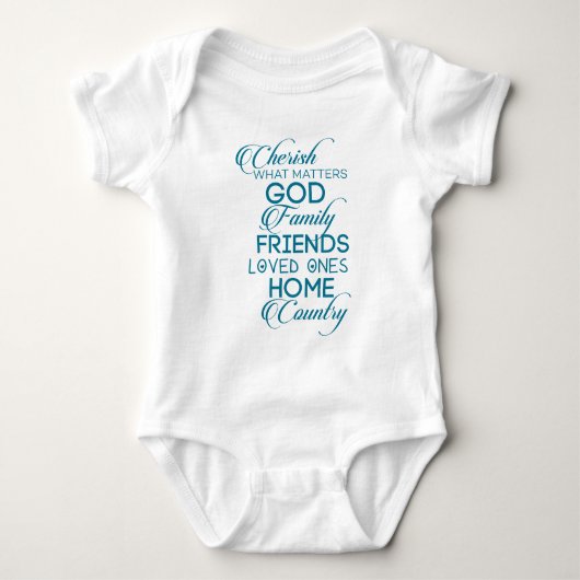 Cherish What matter Blauwgroen Romper (Voorkant)