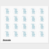 Cherish What matter Blauwgroen Ronde Sticker (Vel)