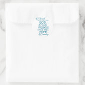 Cherish What matter Blauwgroen Ronde Sticker (Tas)