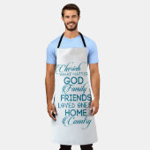 Cherish What matter Blauwgroen Schort (Gedragen)