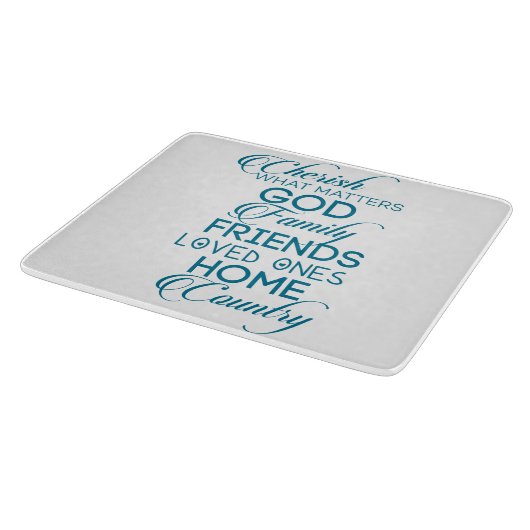 Cherish What matter Blauwgroen Snijplank (Hoek)