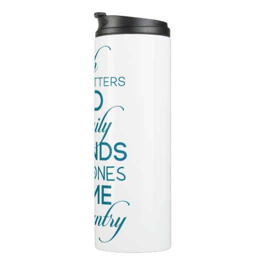 Cherish What matter Blauwgroen Thermosbeker (Geroteerd rechts)