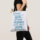 Cherish What matter Blauwgroen Tote Bag (Dichtbij)