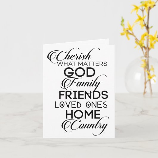 Cherish What Matters Kaart (Gele Bloem)