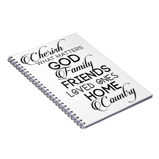 Cherish What Matters Notitieboek (Rechterzijde)