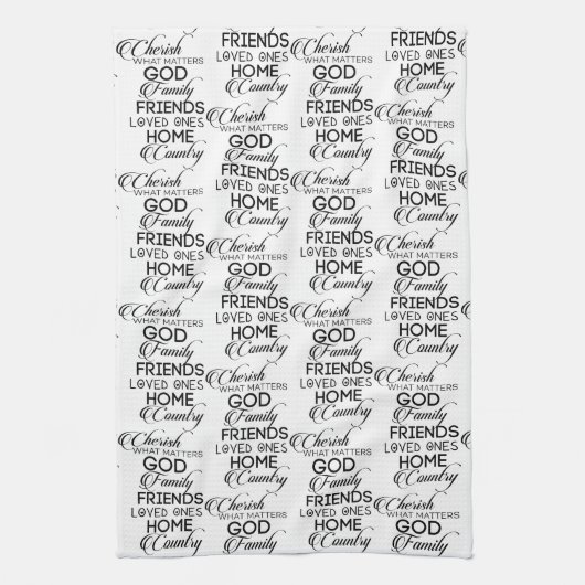 Cherish What Matters Theedoek (Verticaal)