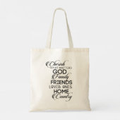 Cherish What Matters Tote Bag (Achterkant)