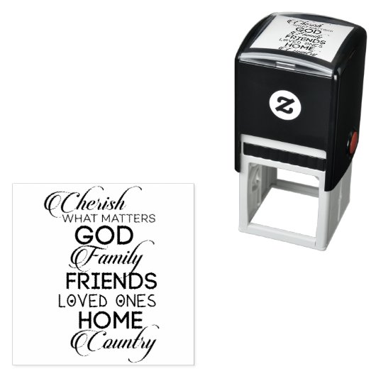 Cherish What Matters Zelfinktende Stempel (In situ)