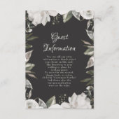 Cherish White Bloemen Bruiloft Informatie Informatiekaartje (Voorkant)