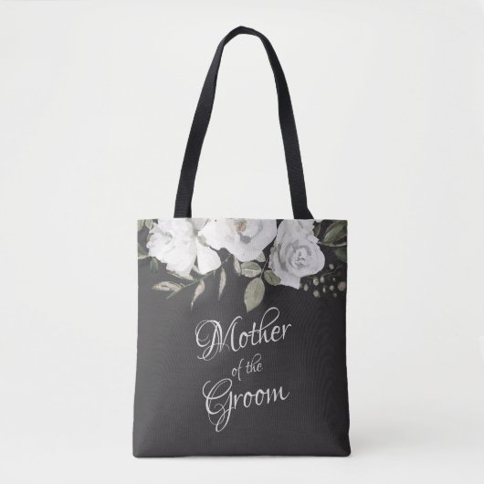  Cherish White Bloemen Moeder van de bruidegom Tote Bag (Voorkant)