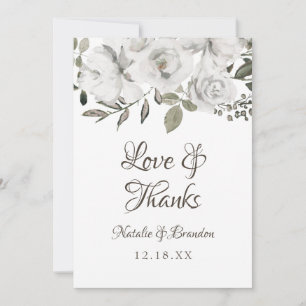 Cherish White Bruiloft Liefde en Bedankt