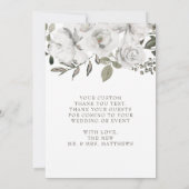 Cherish White Bruiloft Liefde en Bedankt (Achterkant)