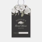  Cherish White Floral Bruids Display Douche Cadeaulabel (Voorkant)