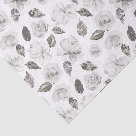  Cherish White Floral bruiloft Tissuepapier (Detail)